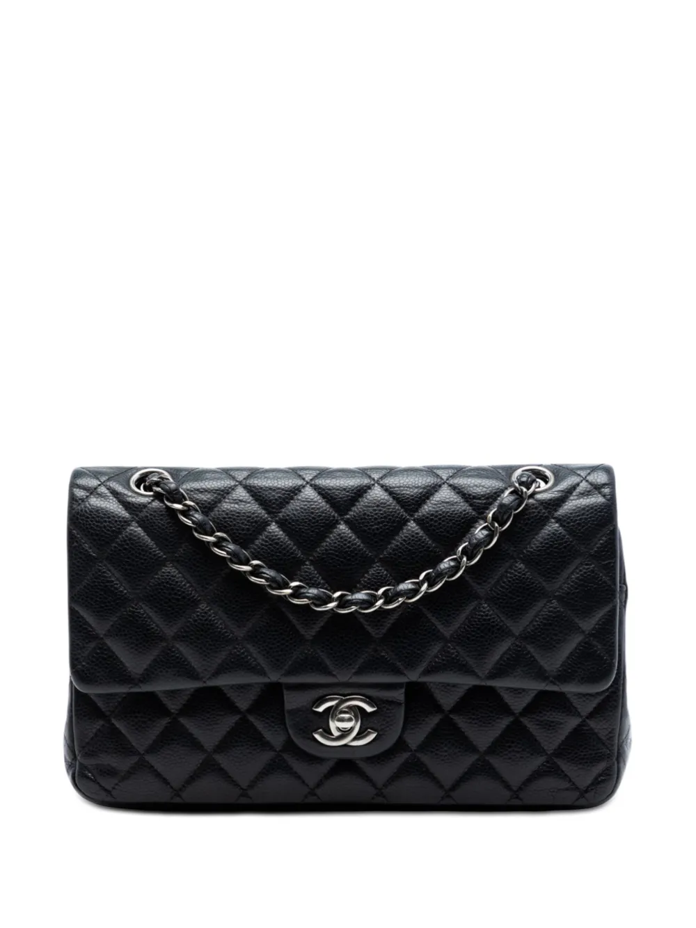 CHANEL Pre-Owned 2015-2016 Medium Classic Caviar Double Flap shoulder bag - Nero