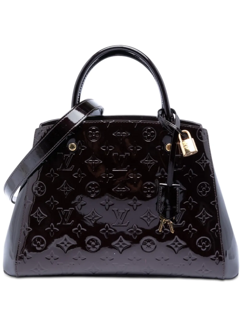 Louis Vuitton Pre-Owned 2015 Monogram Vernis Montaigne MM satchel - Viola
