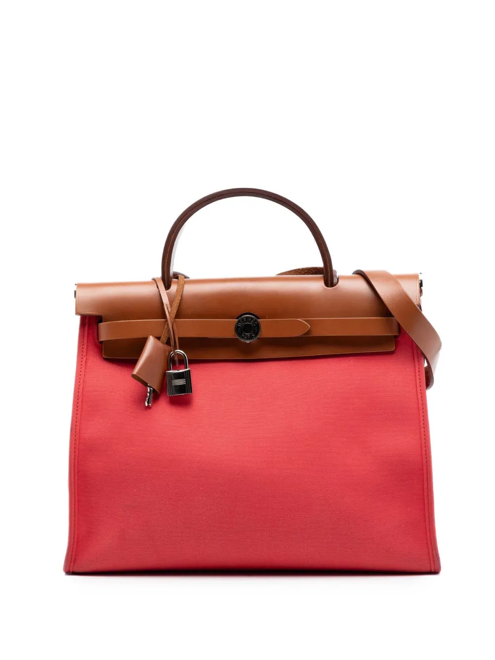 Hermès Pre-Owned 2019 Toile Herbag Zip 31 satchel - Rot