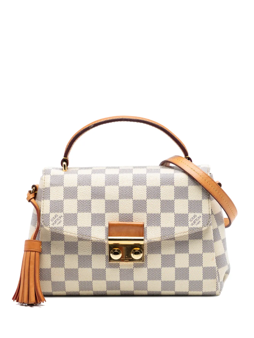 Louis Vuitton Pre-Owned 2019 Damier Azur Croisette satchel - Bianco