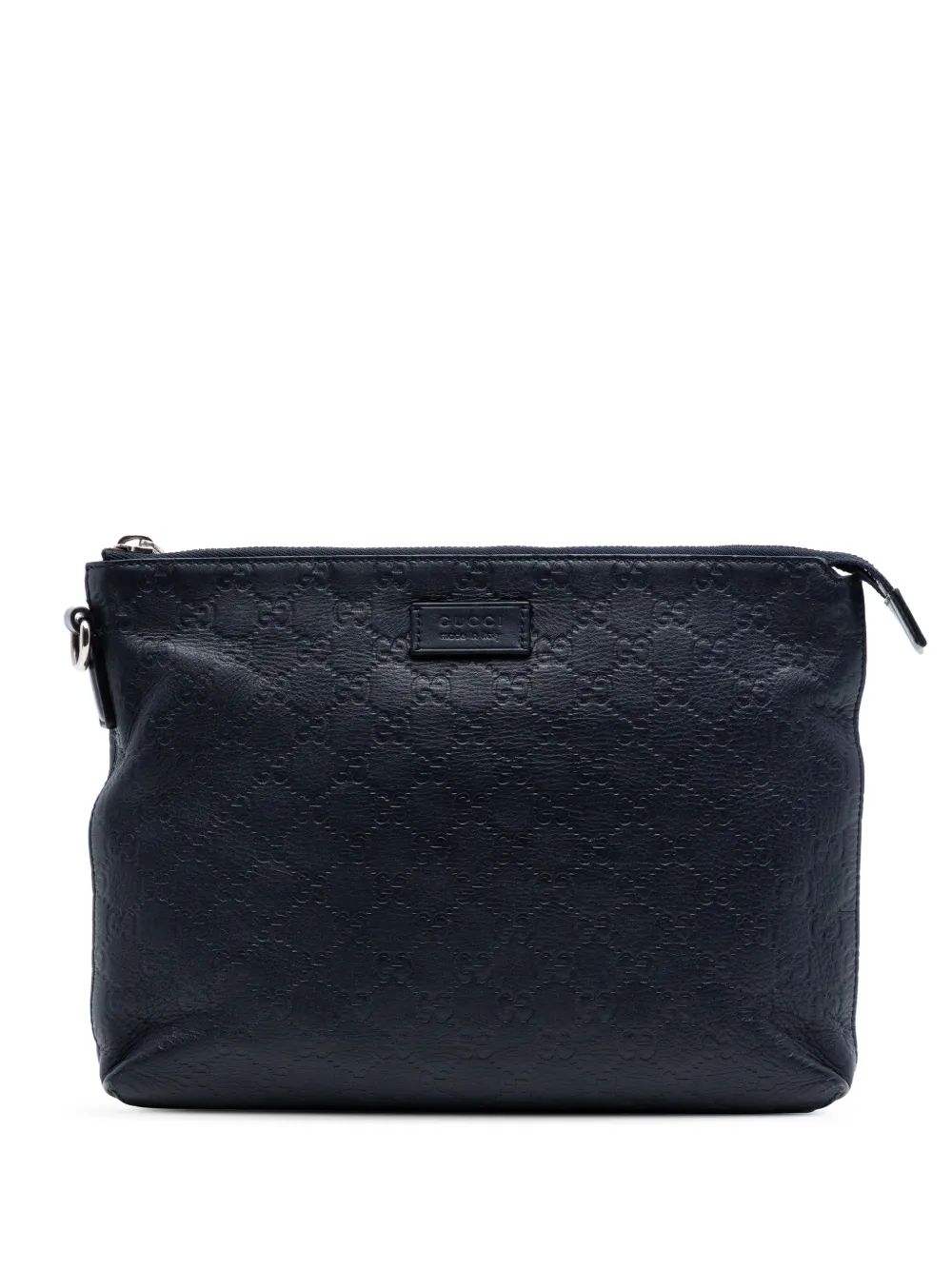 Gucci Pre-Owned 2016-2026 Guccissima Wristlet clutch bag - Blu