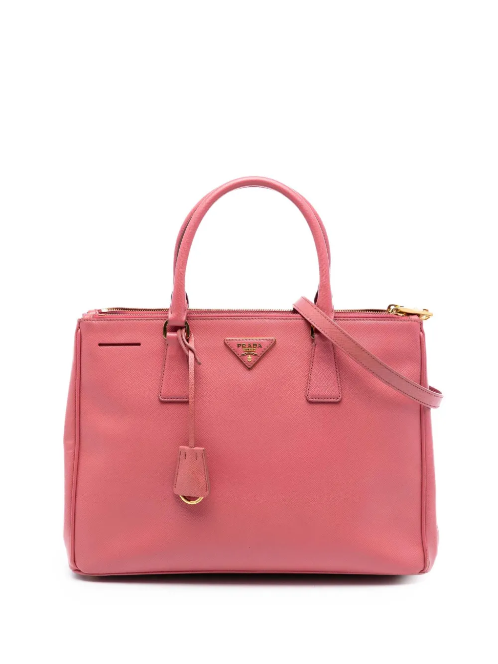 Prada Pre-Owned 2010-2025 Medium Saffiano Lux Galleria Double Zip satchel - Pink