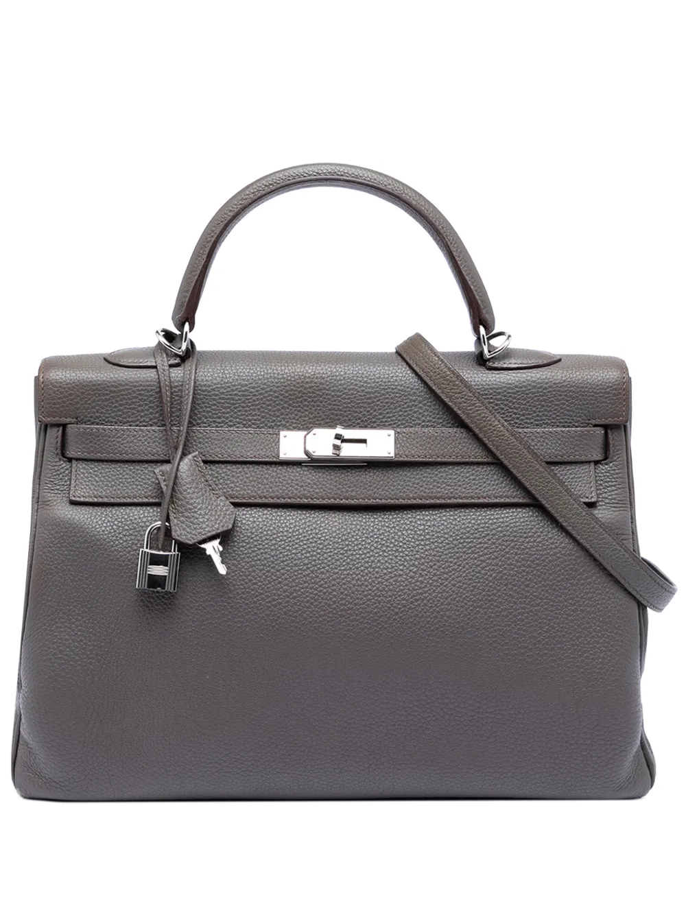 Hermès Pre-Owned 2012 Clemence Kelly II Retourne 35 satchel - Grigio