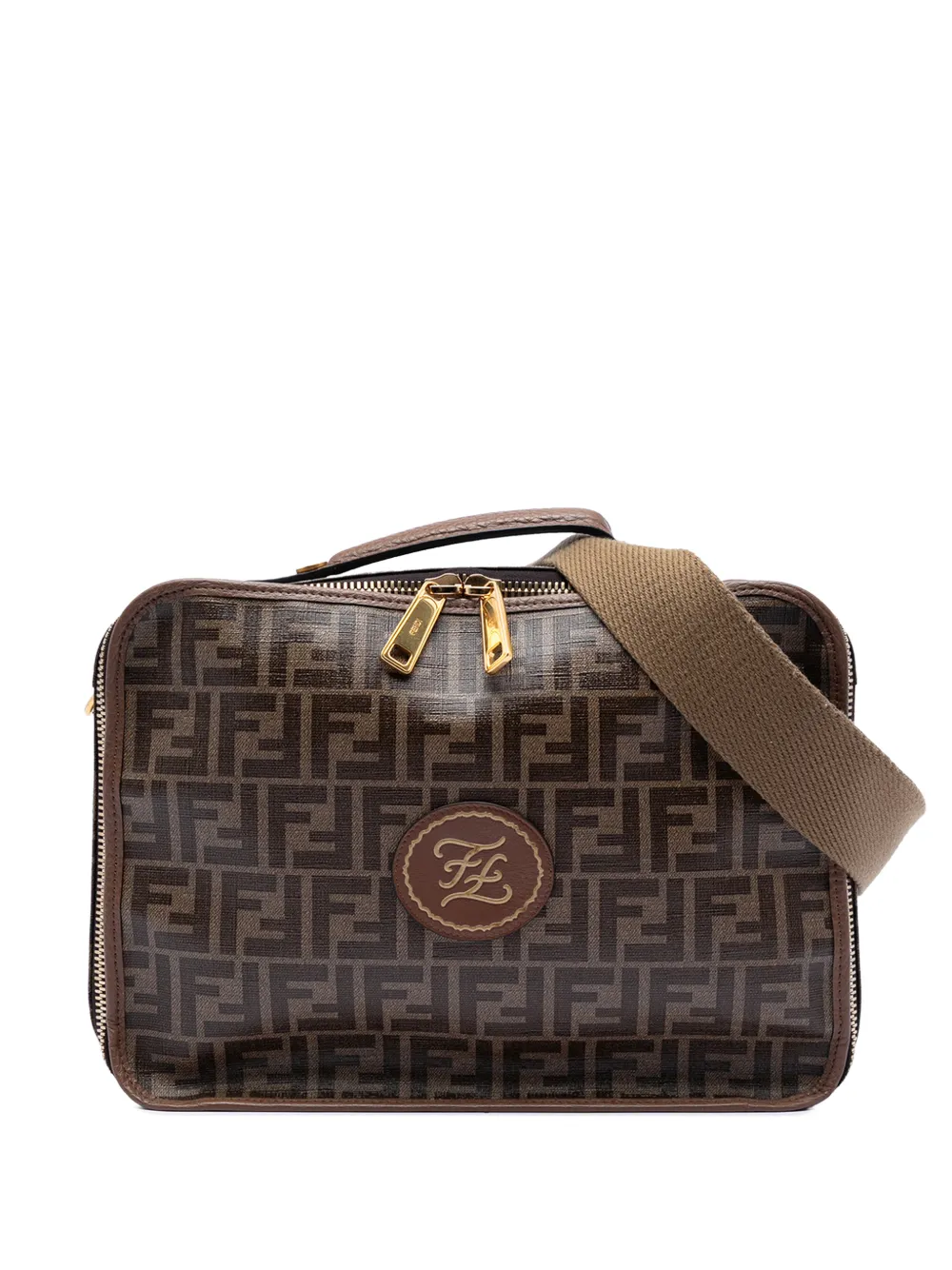 Fendi Pre-Owned 2010-2025 Zucca Coated Canvas Karligraphy travel bag - Marrone