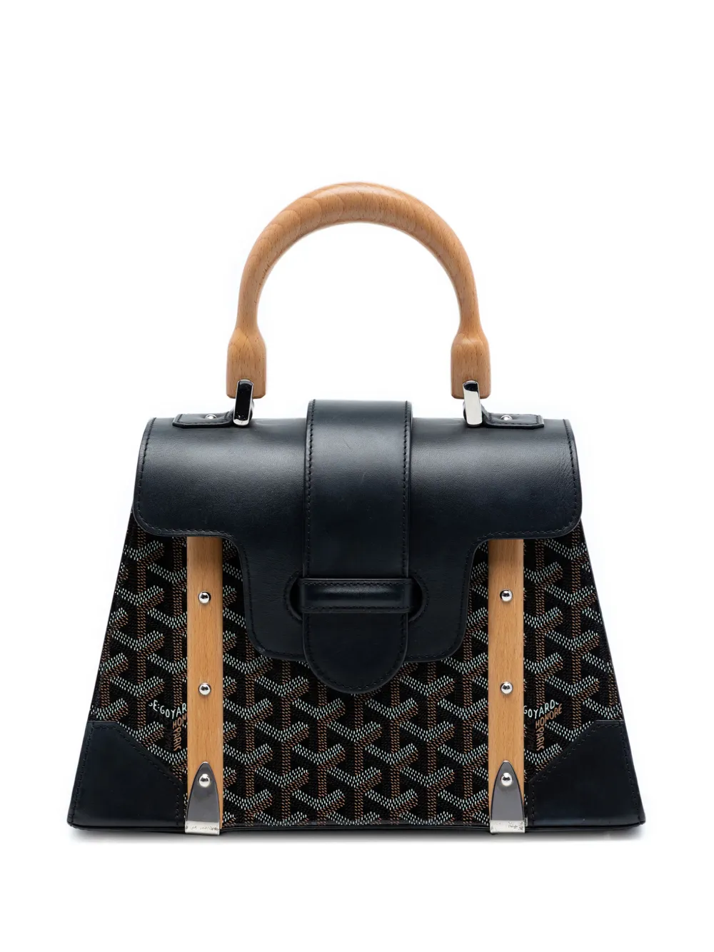 Goyard Pre-Owned 2019 Goyardine Saigon Structured PM satchel - Nero