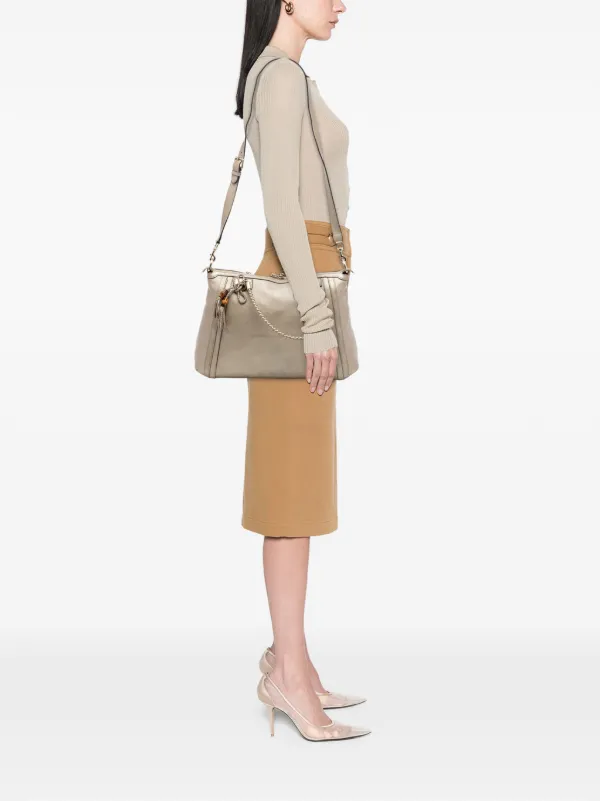 Gucci Pre-Owned 2016-2025 ラージ レザー ベラ トート サッチェル 