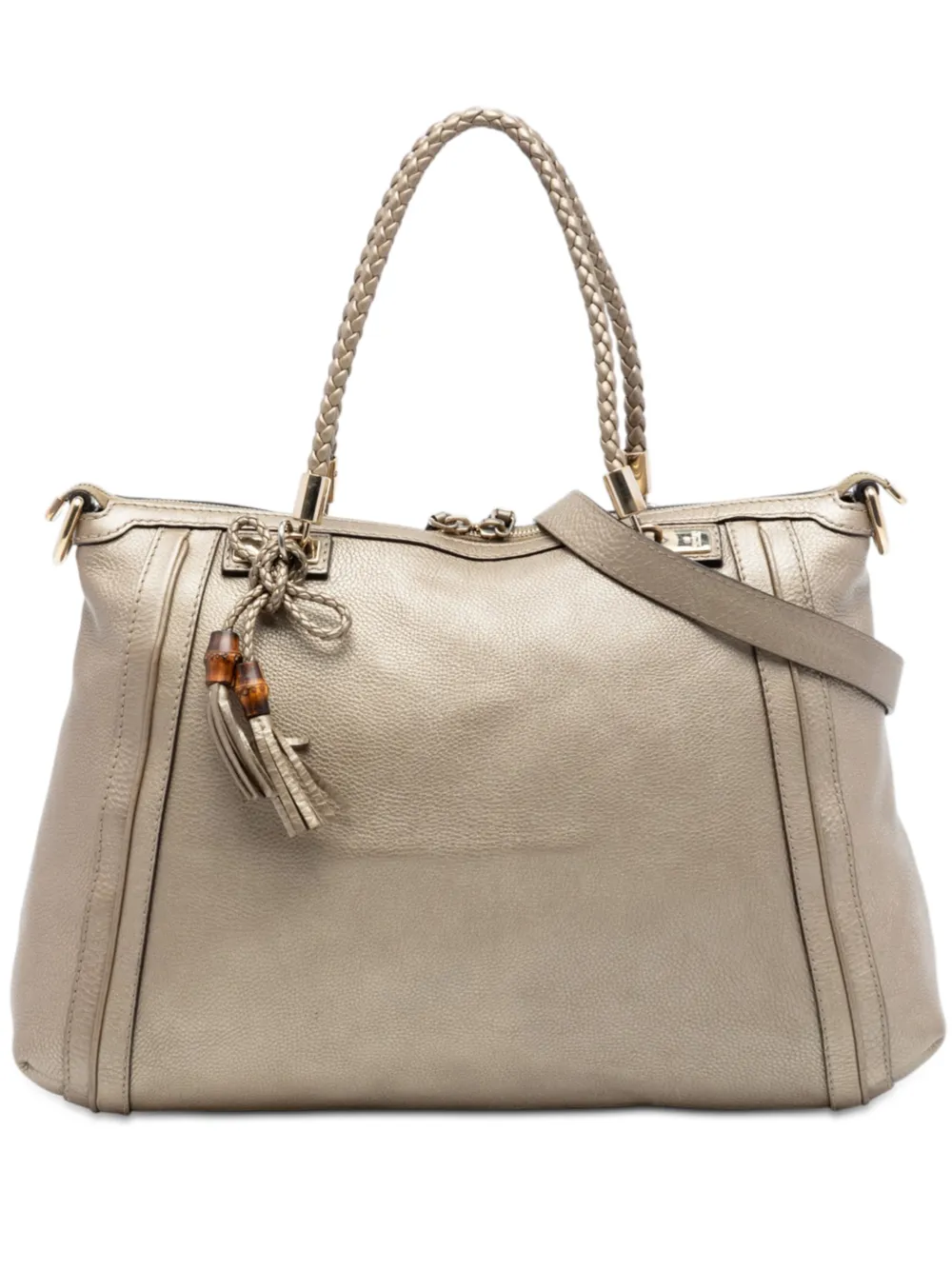 Gucci Pre-Owned 2016-2025 Large Leather Bella Tote satchel - Oro