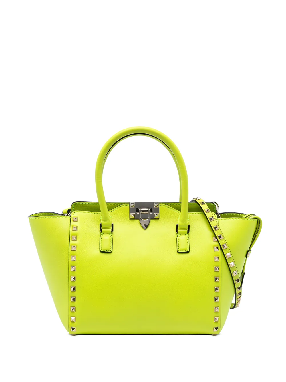 Valentino Garavani Pre-Owned 2000-2017 Small Leather Rockstud Double Handle Tote satchel - Giallo