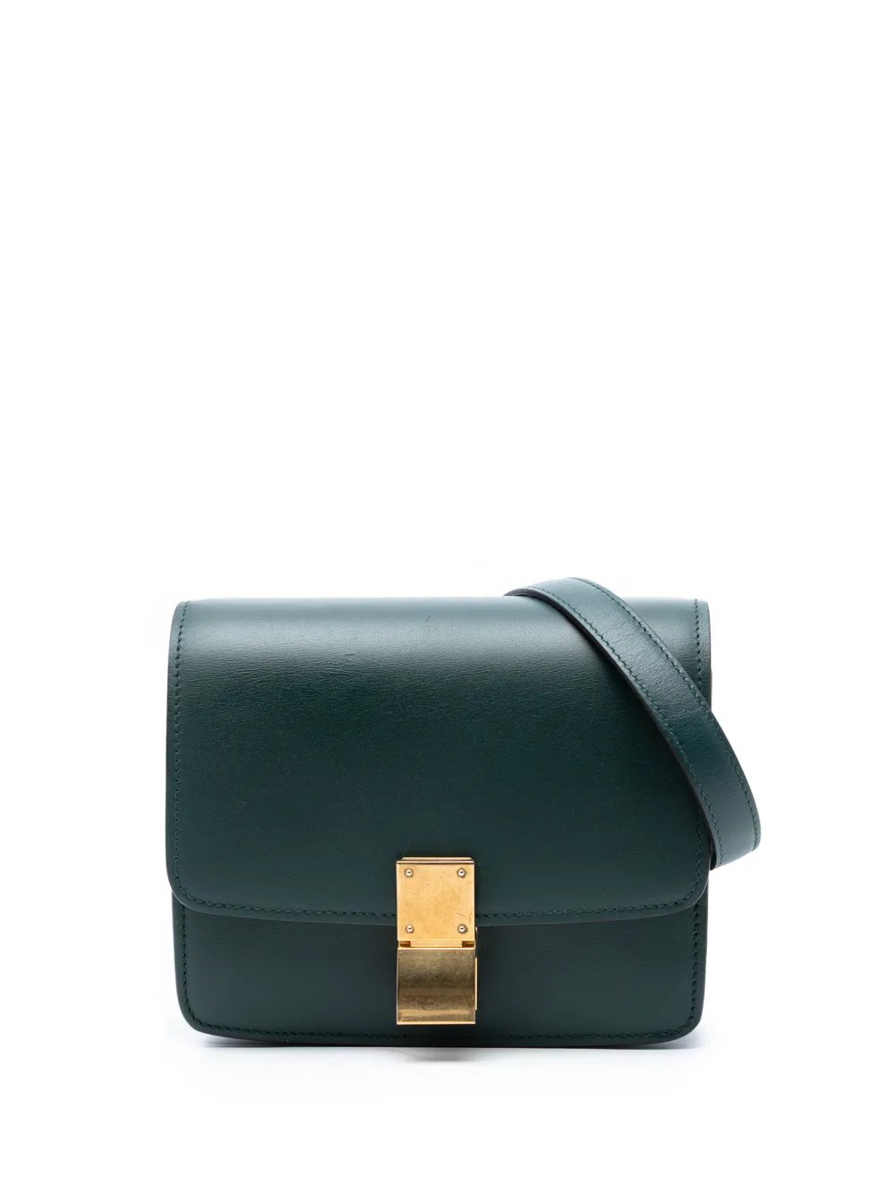 Celine Pre-Owned 2018 Small Calfskin Classic Box crossbody bag - Verde