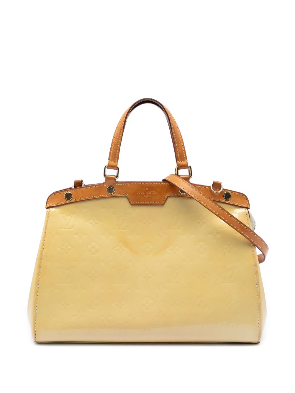 Louis Vuitton Pre-Owned 2012 Monogram Vernis Brea MM satchel - Giallo