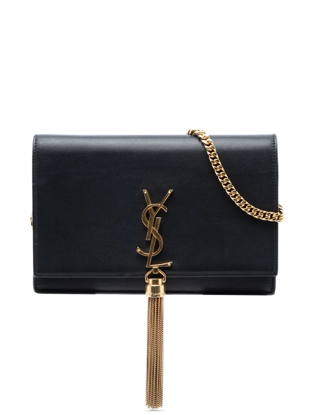 Saint Laurent Pre-Owned 2017 Small Smooth Calfskin Monogram Kate Tassel crossbody bag - Black