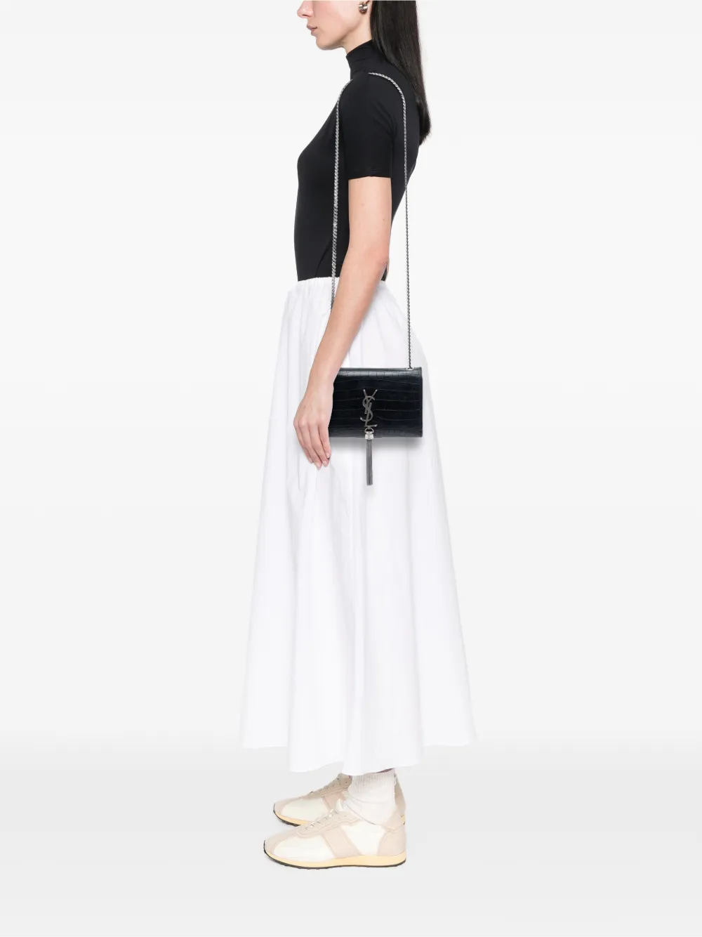 Saint Laurent Pre-Owned 2018 クロコエンボス レザー モノグラム
