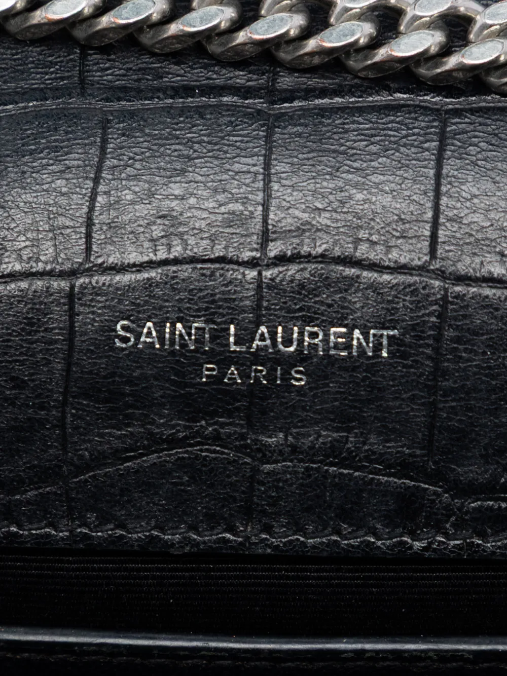 Saint Laurent Pre-Owned 2018 クロコエンボス レザー モノグラム