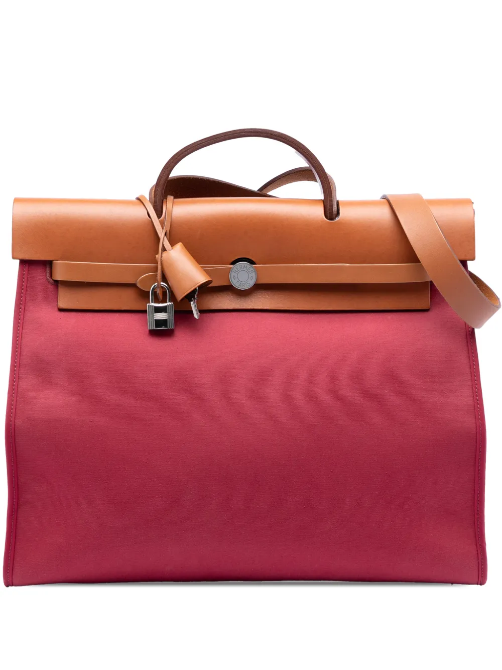 Hermès Pre-Owned 2012 Toile Herbag Zip 39 satchel - Rosso