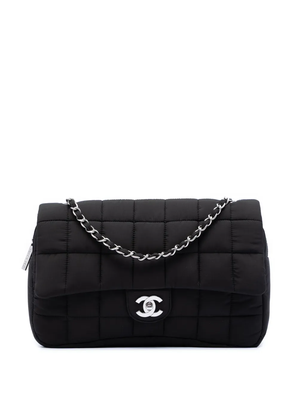 CHANEL Pre-Owned 2002-2003 CC Chocolate Bar Nylon Flap shoulder bag - Nero