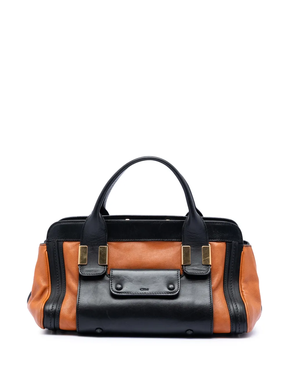 Chloé Pre-Owned 2013 Small Bicolor Leather Alice satchel - Nero