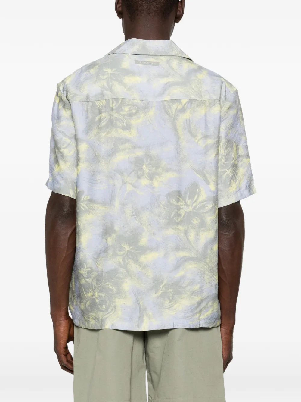 Maison Kitsuné Overhemd met bloemenprint Blauw
