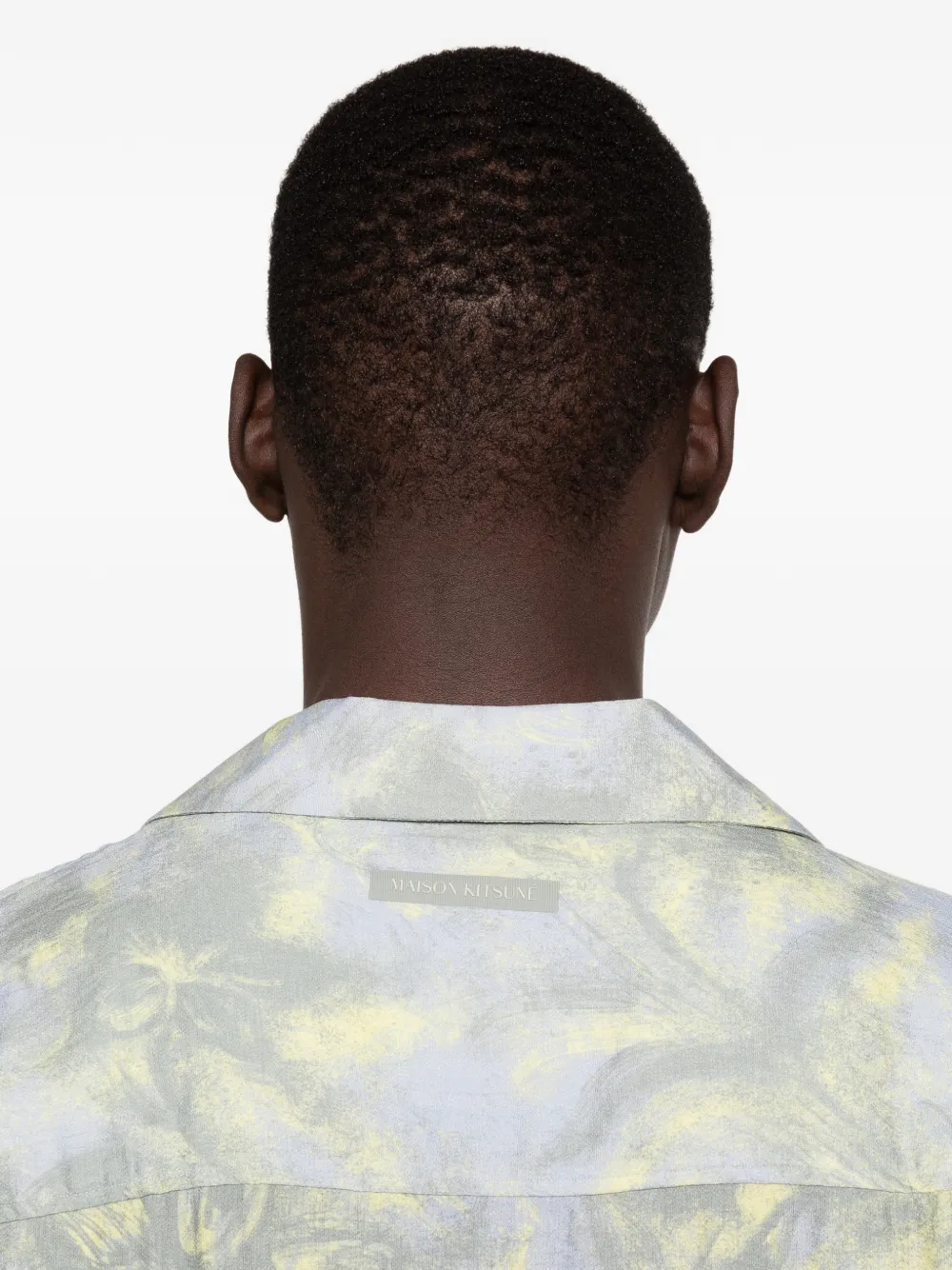 Maison Kitsuné Overhemd met bloemenprint Blauw