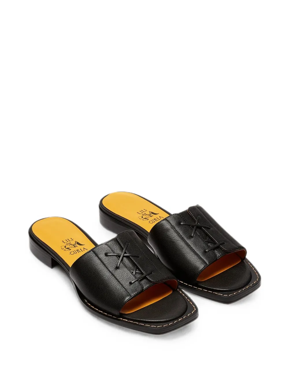 LILI CURIA Vera lace-up sandals Zwart
