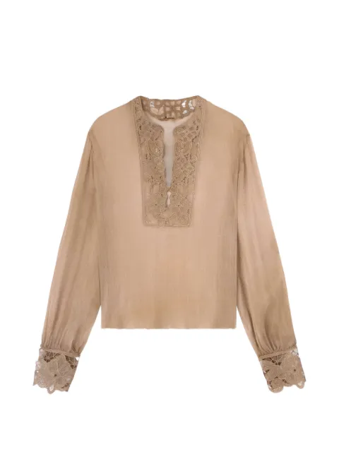 Ermanno Scervino floral cut-work blouse