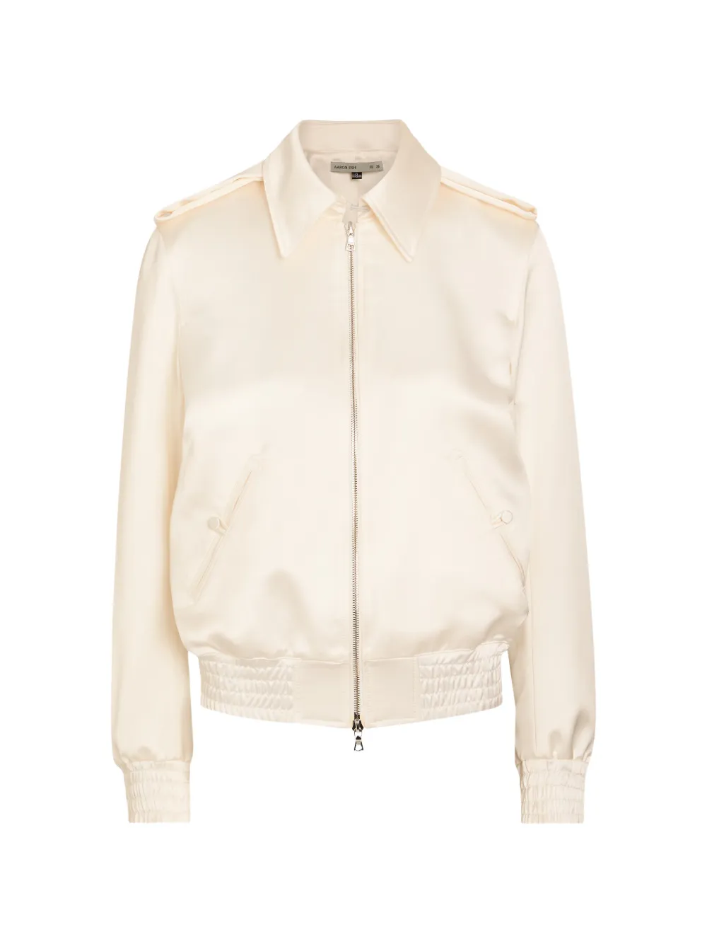 AARON ESH collared bomber jacket - Toni neutri
