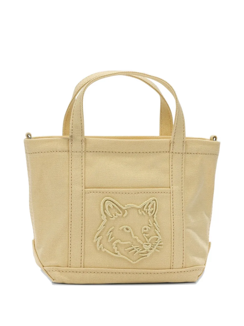 Maison Kitsuné small Fox Head tote bag - Toni neutri