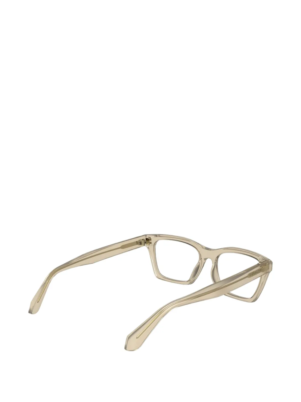 Ferragamo Bril met vierkant montuur Beige