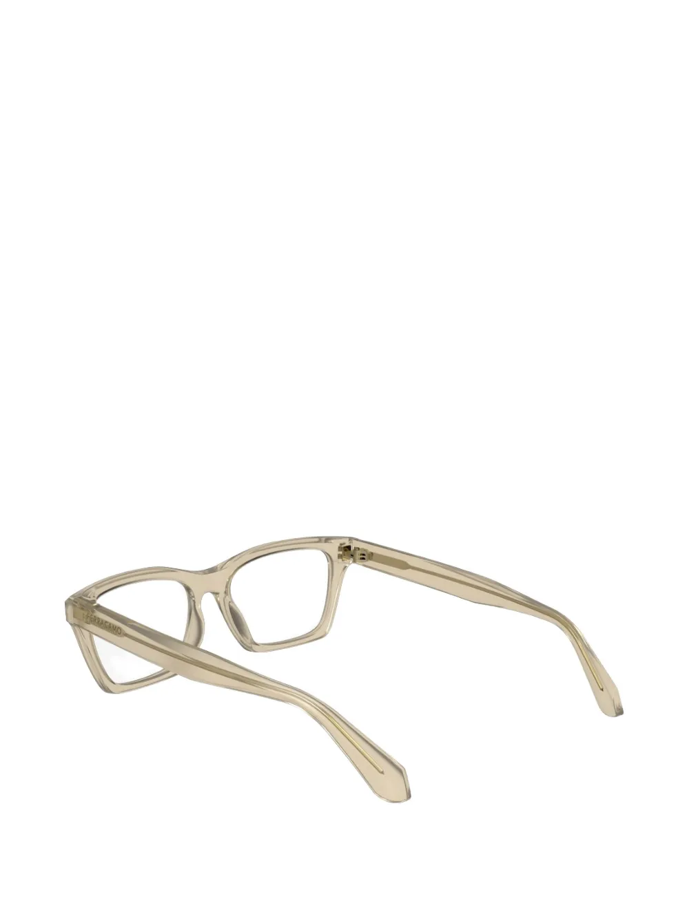 Ferragamo Bril met vierkant montuur Beige