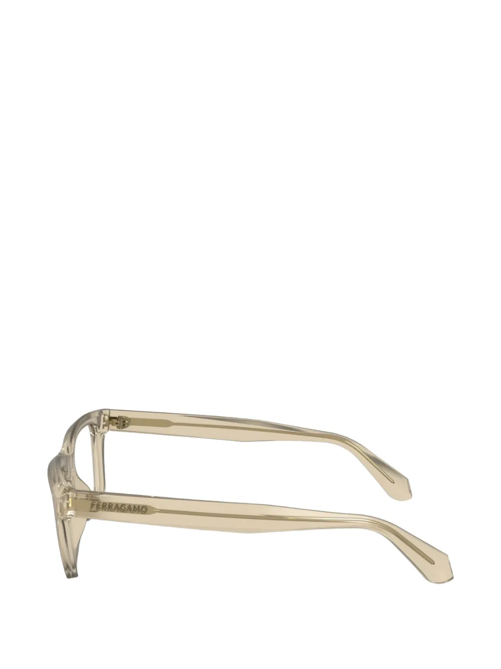 Ferragamo Bril met vierkant montuur Beige