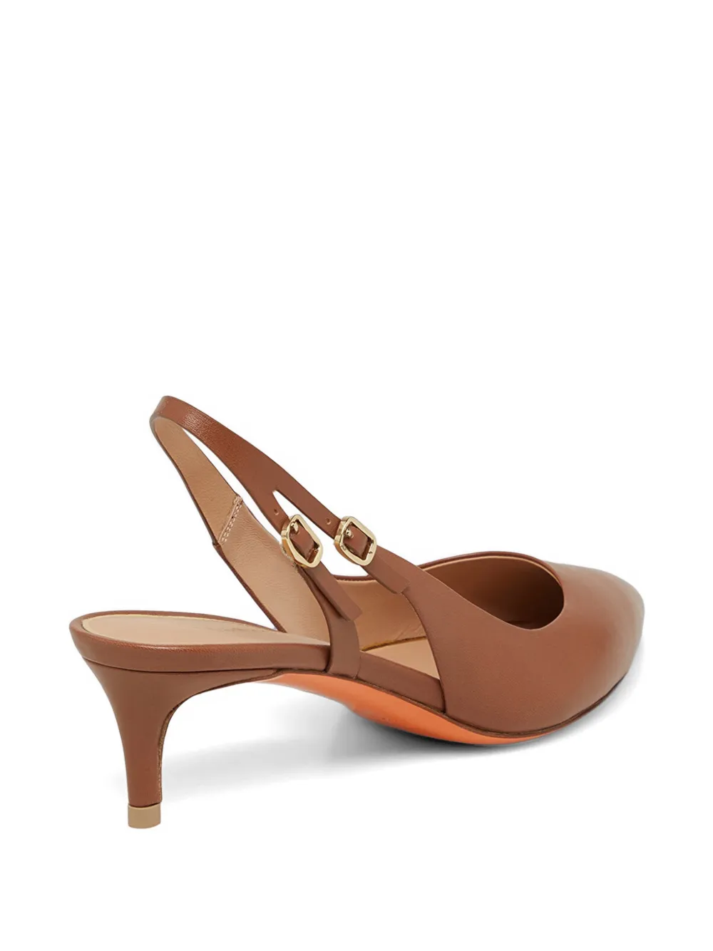 Santoni Audrey pointed-toe slingback pumps Bruin