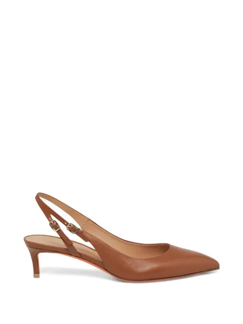 Santoni Audrey pointed-toe slingback pumps