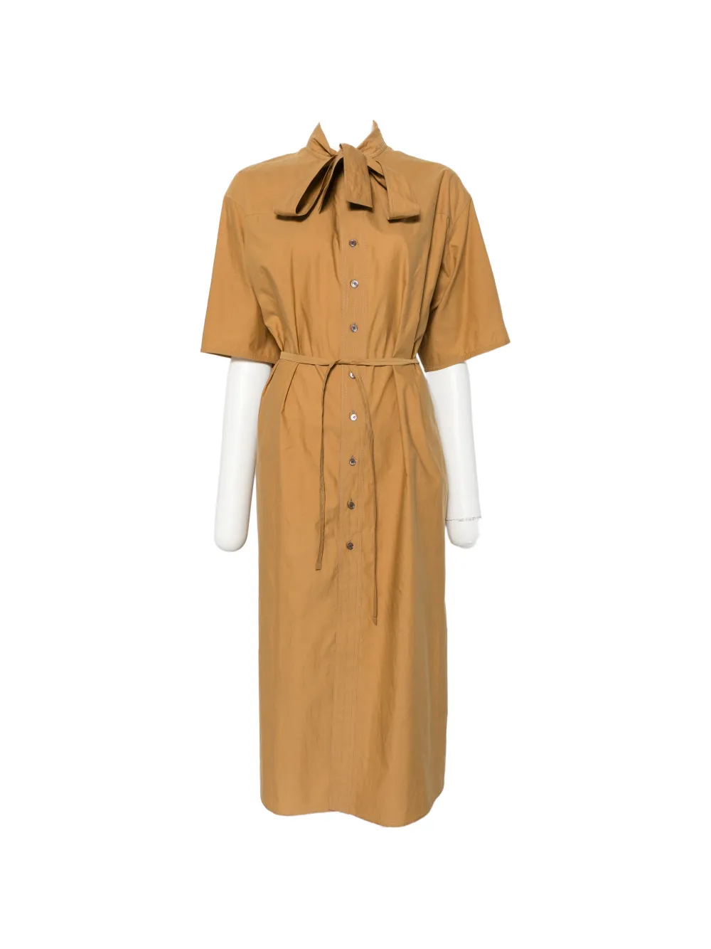LEMAIRE tie detail button dress - Neutrals