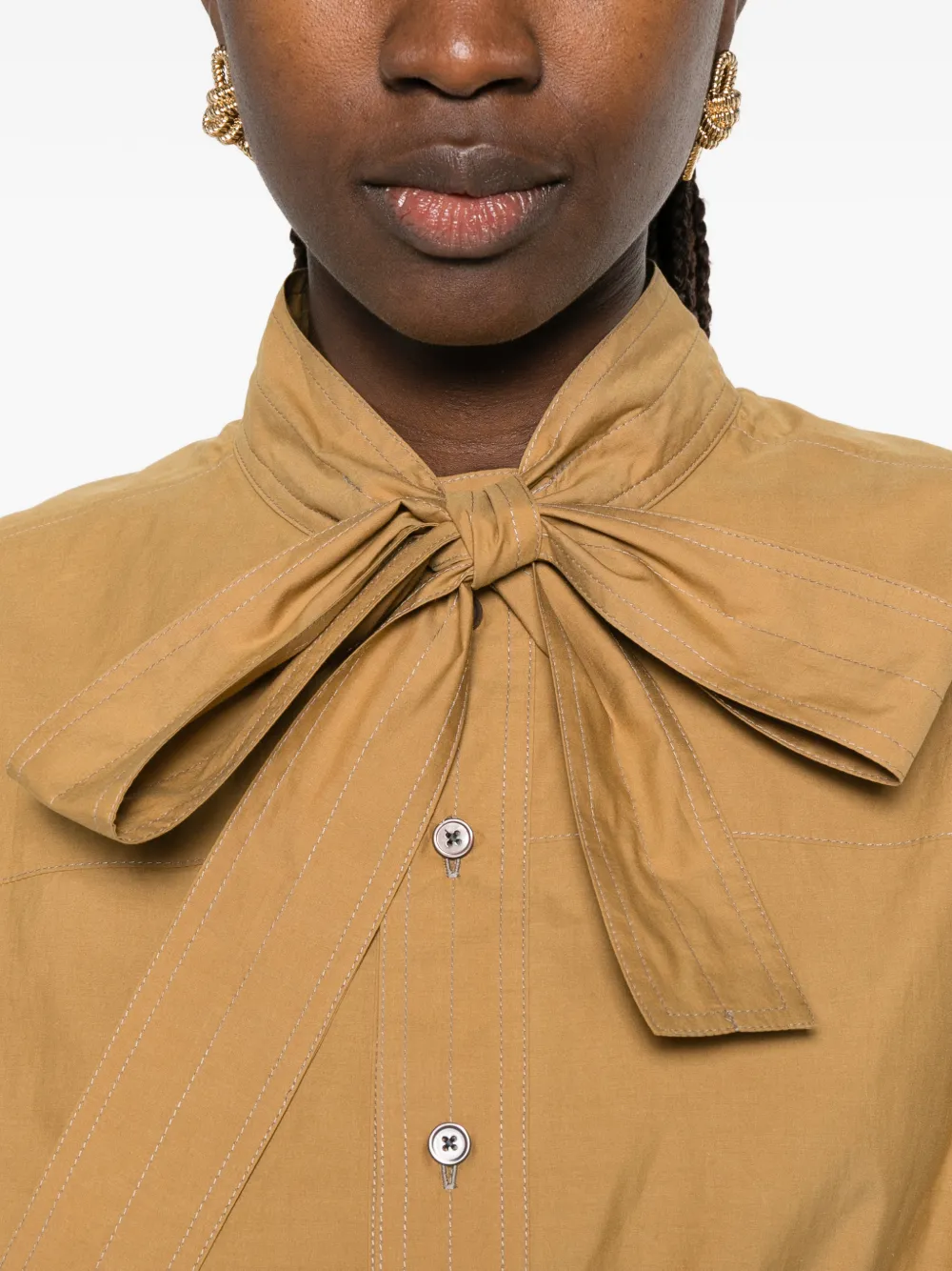 LEMAIRE Midi-jurk met korte mouwen Beige