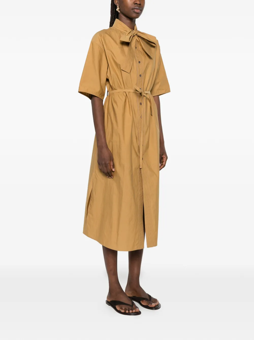 LEMAIRE Midi-jurk met korte mouwen Beige