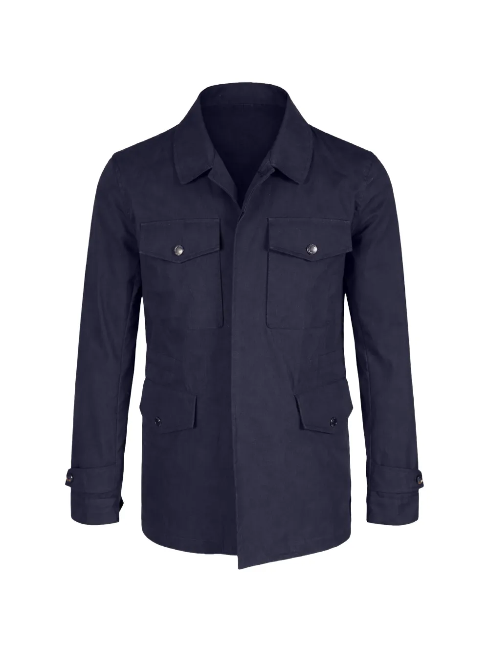 Kiton chest-pocket coat - Blu
