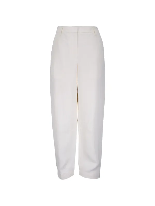 Twp Patch-pocket Trousers in Neutrals