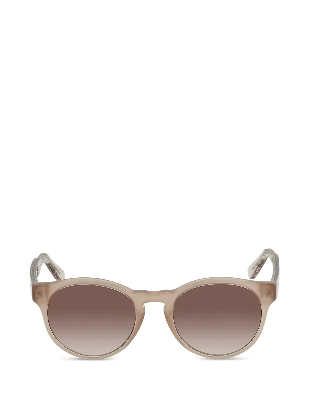 Ferragamo full rim round sunglasses - Toni neutri