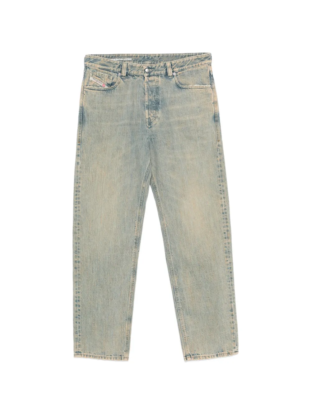 Diesel faded-effect straight-leg jeans - Blu