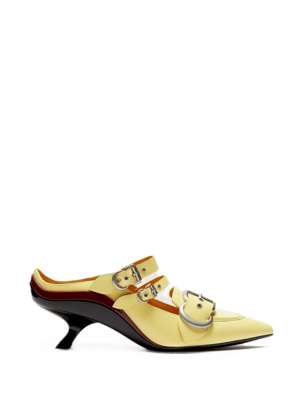 LILI CURIA Astrid buckle-strap mules Geel