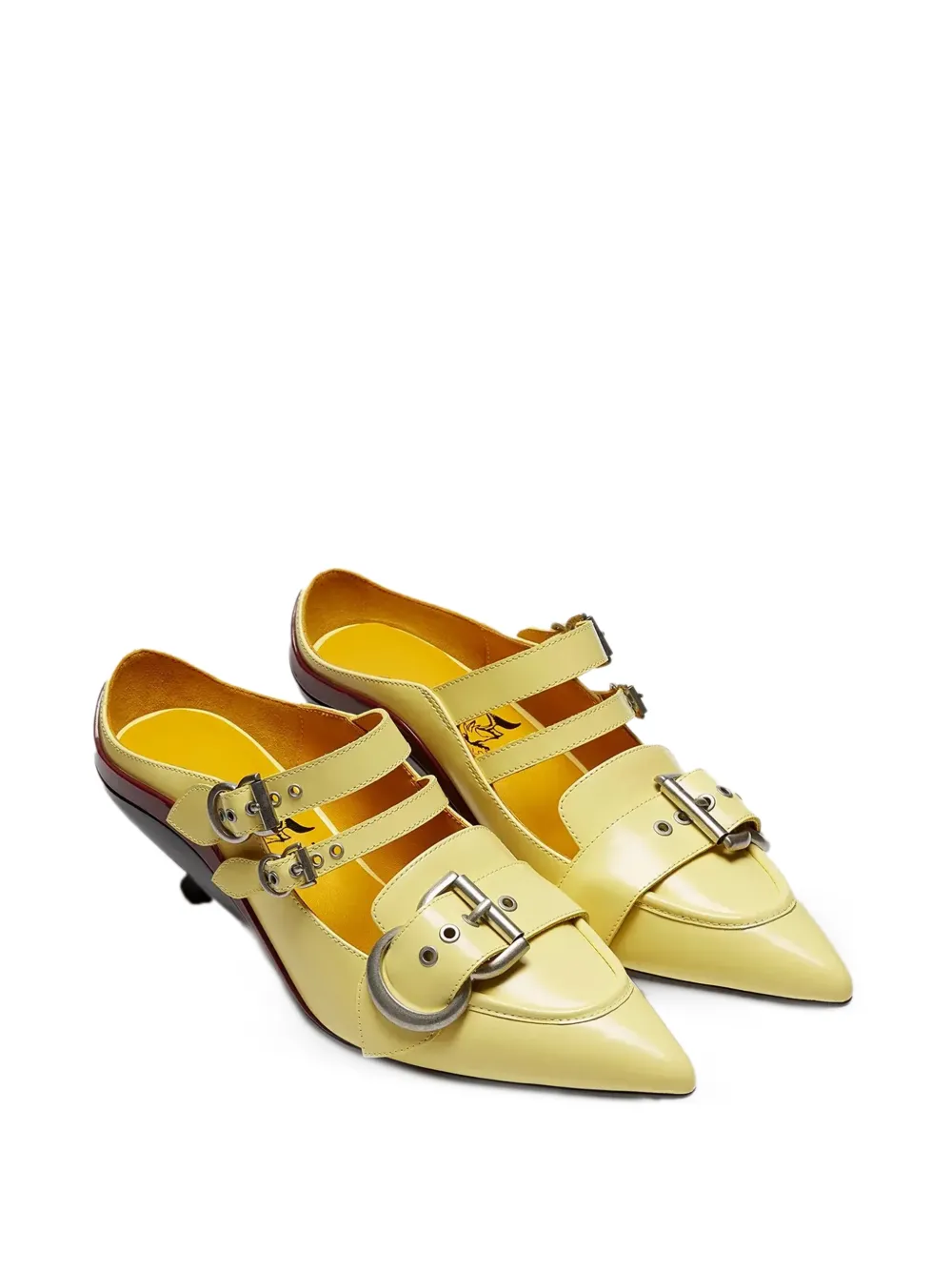 LILI CURIA Astrid buckle-strap mules Geel