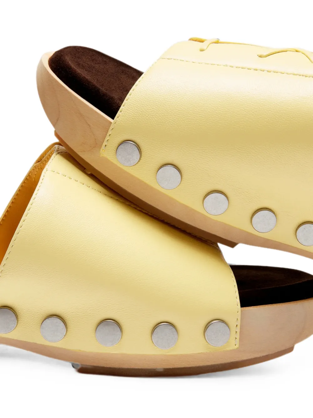 LILI CURIA Uma lace-up studded sandals Geel