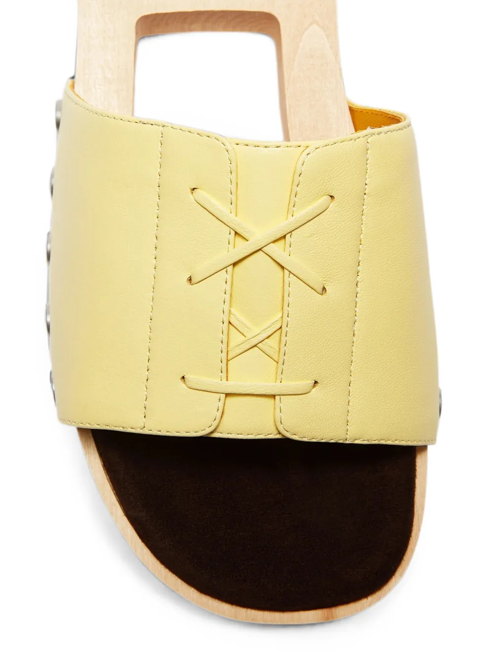 LILI CURIA Uma lace-up studded sandals Geel