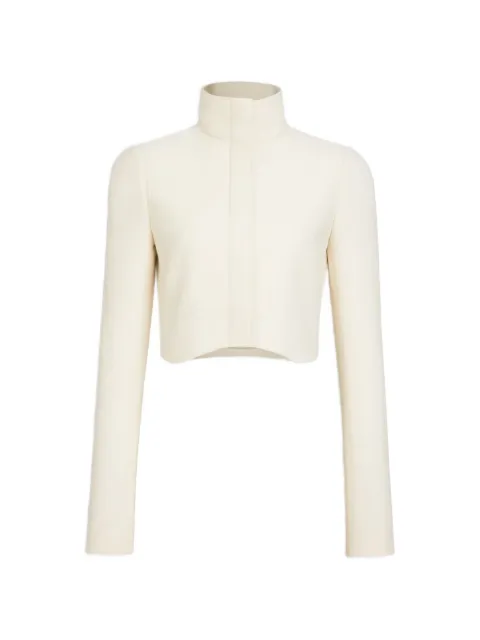 Alaïa chamarra corta con cuello de tortuga