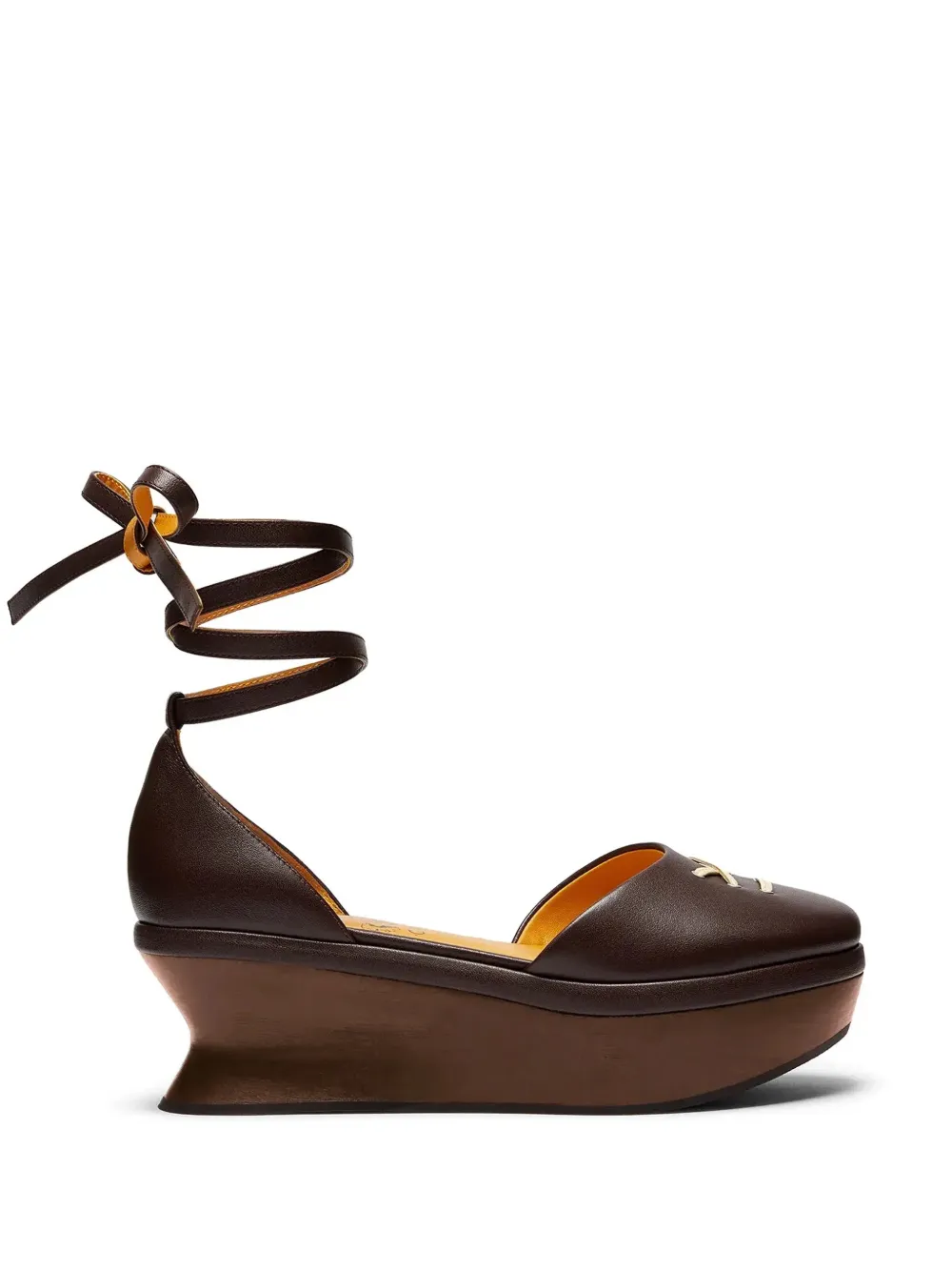 LILI CURIA Petra lace-up platform sandals Bruin