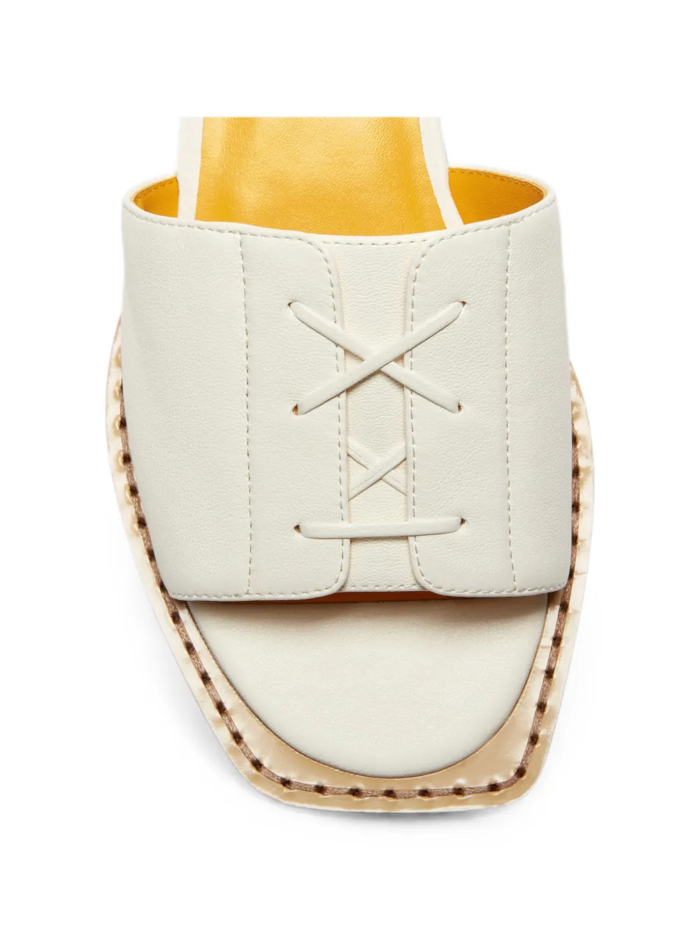 LILI CURIA Vera lace-up sandals Beige