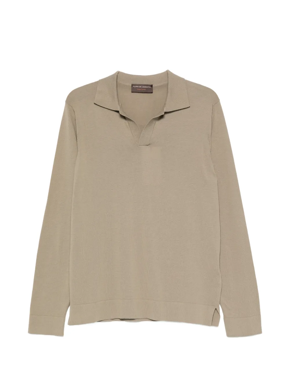 Filippo De Laurentiis long-sleeved polo shirt - Verde