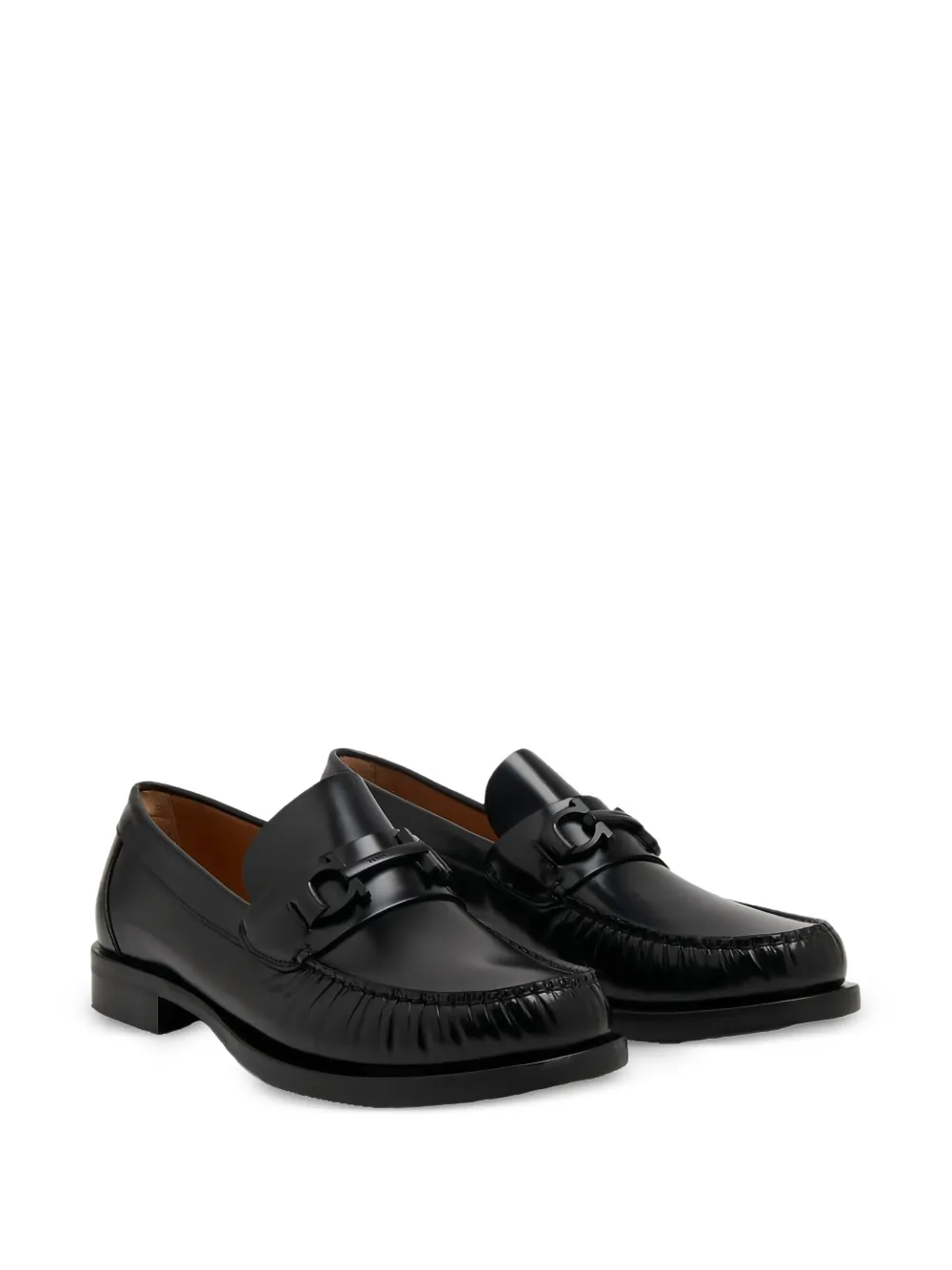 Ferragamo gancini-detail loafers Zwart