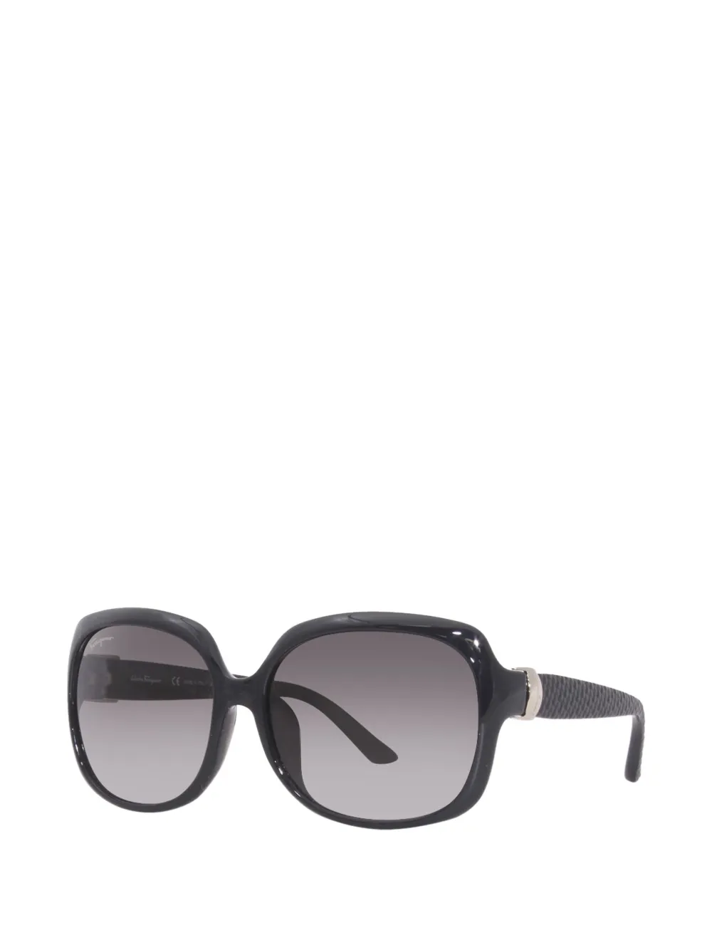 Ferragamo Eyewear Zonnebril met oversized montuur Zwart