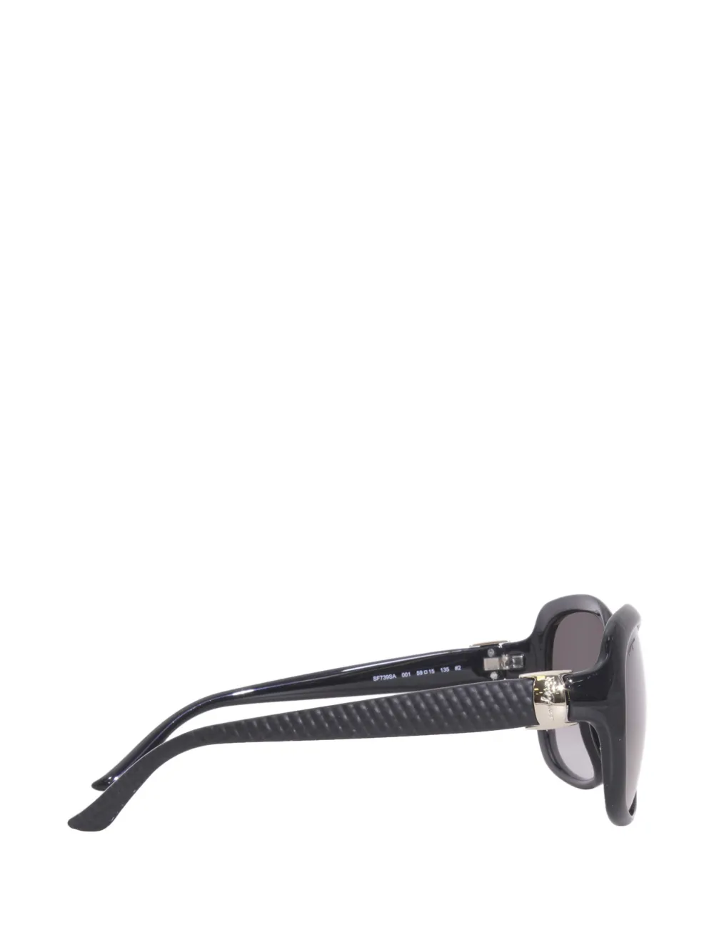 Ferragamo Eyewear Zonnebril met oversized montuur Zwart