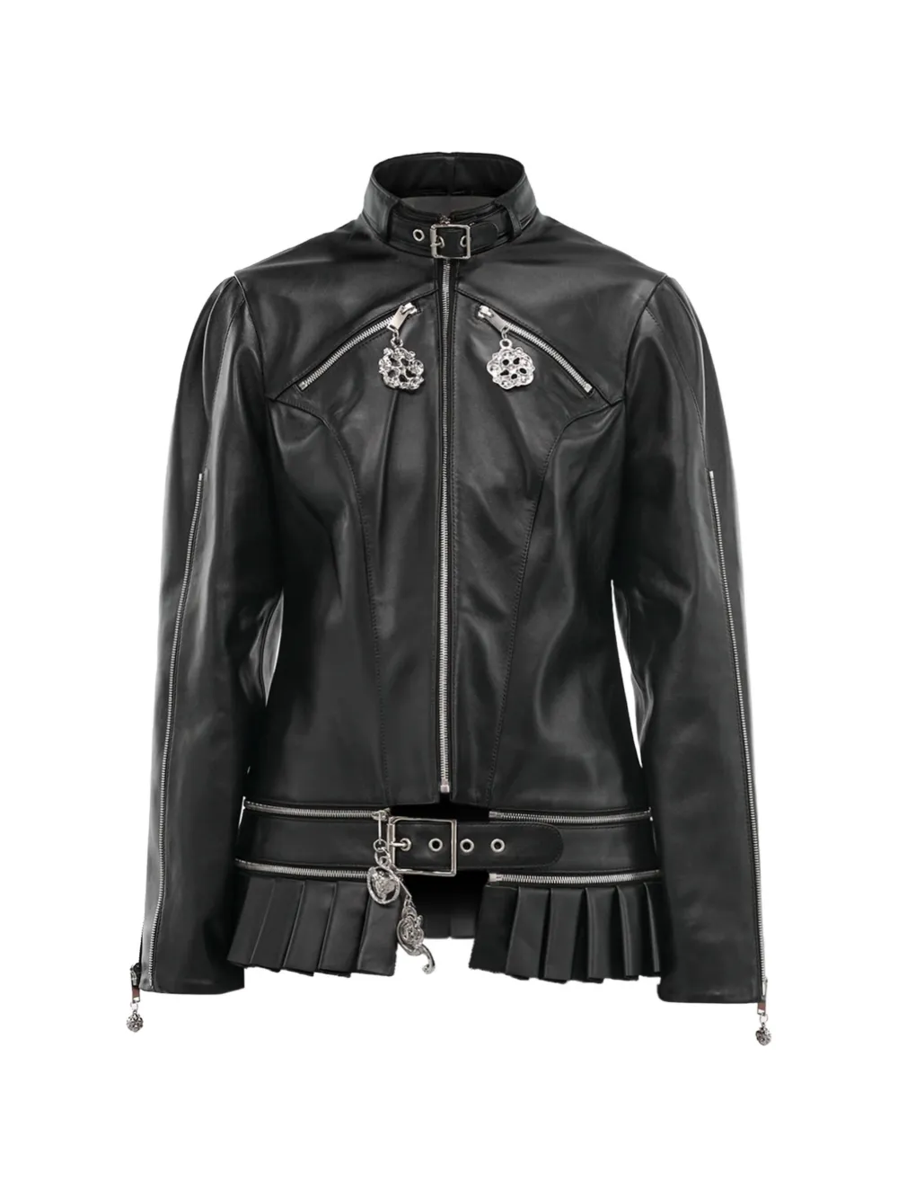 Chopova Lowena pleated buckle jacket - Schwarz